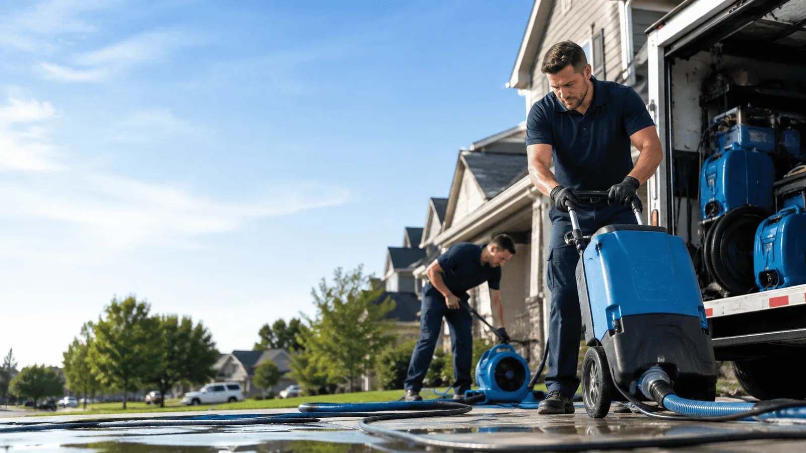 Dehumidification being performed in Le Claire, IA